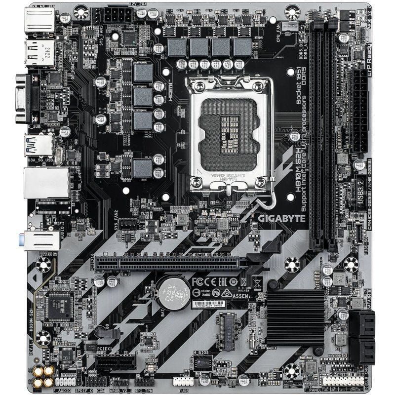 Placa-mãe Gigabyte H810M S2H Socket 1851 / DDR5 / PCIe 4.0 / Micro ATX