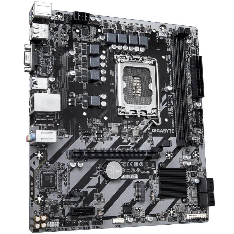 Placa-mãe Gigabyte H810M S2H Socket 1851 / DDR5 / PCIe 4.0 / Micro ATX