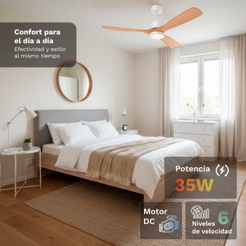 Ventilador de Teto Grunkel SKYSTYLE52 / 35 W / 3 Pás de 132 Cm / 6 Velocidades