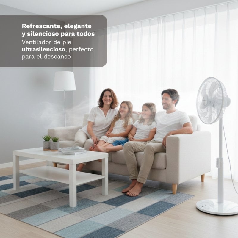 Ventilador de Chão Grunkel Fs-14t / 25W / 7 Pás 35cm / 12 Velocidades