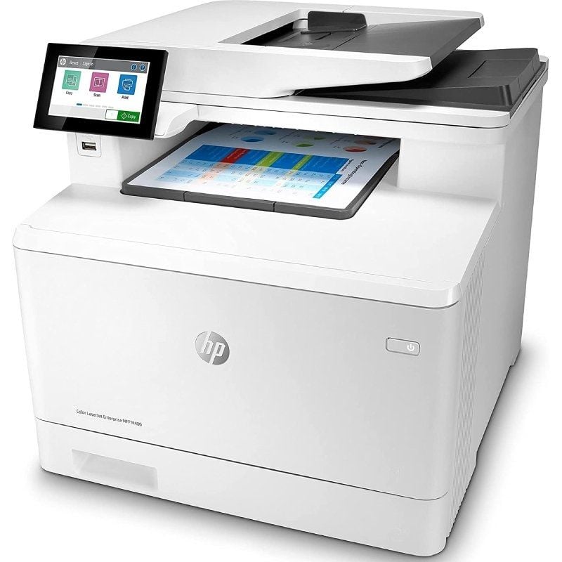 Impressora Multifunções Laser a Cores HP Laserjet Enterprise MFP M480F / Fax / Duplex / ADF / Branco