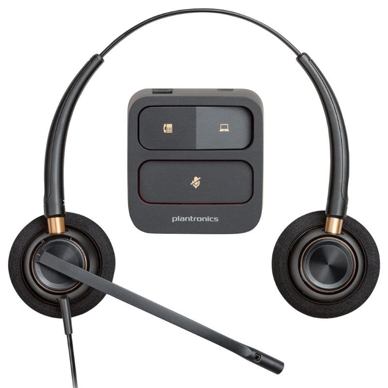 Auscultadores Poly Encorepro 520 / com Microfone / QD / Preto