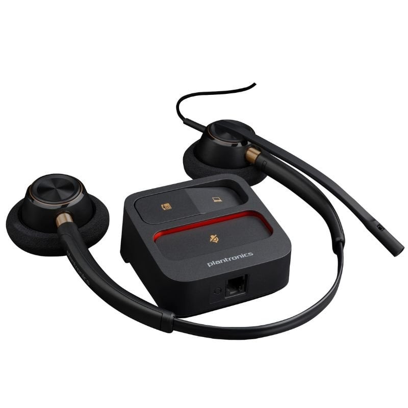 Auscultadores Poly Encorepro 520 / com Microfone / QD / Preto