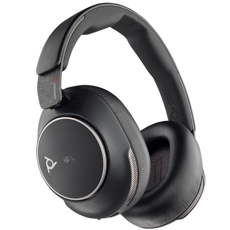 Auscultadores sem Fios Poly Voyager Surround 80 UC USB Type-c + Adaptador Usb-c / a / com Microfone…