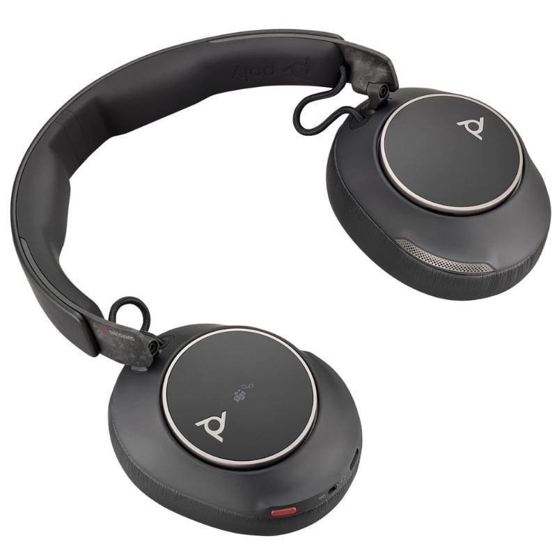 Auscultadores sem Fios Poly Voyager Surround 80 UC USB Type-c + Adaptador Usb-c / a / com Microfone…