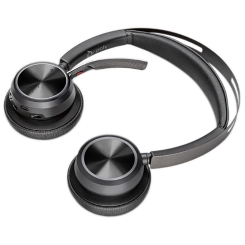 Auscultadores sem Fios Polyvoyager Focus 2 Usb-c-c + Adaptador Usb-c / a / com Microfone / Bluetoot…