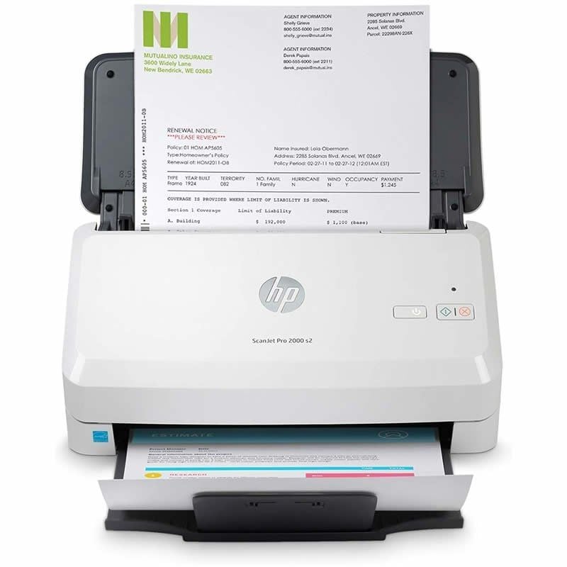 Scanner de Documentos HP Scanjet Pro 2000 S2 com ADF / Alimentador Duplex de Documentos