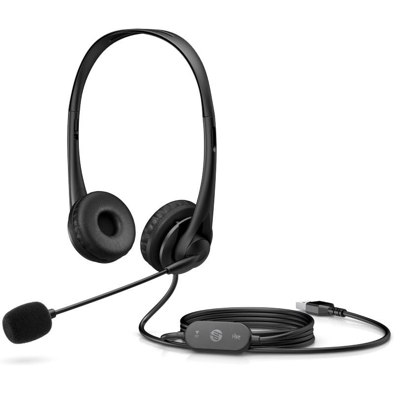 Auricular HP G2 / Auricular com Microfone / USB / Preto