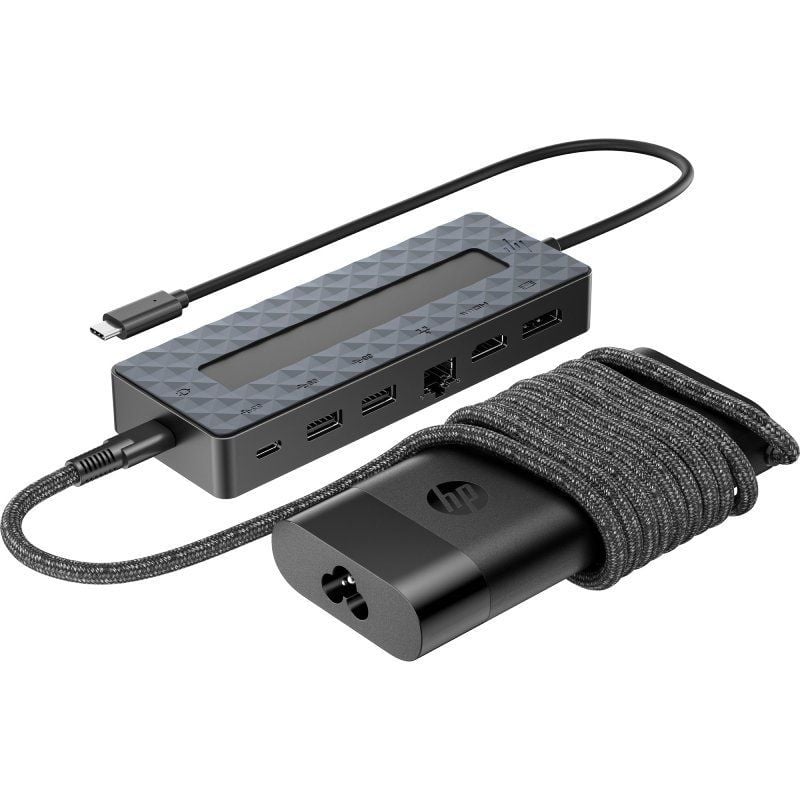 Estação de Ancoragem USB Tipo C HP e Carregador Universal para Computador Portátil 9H0H9AA