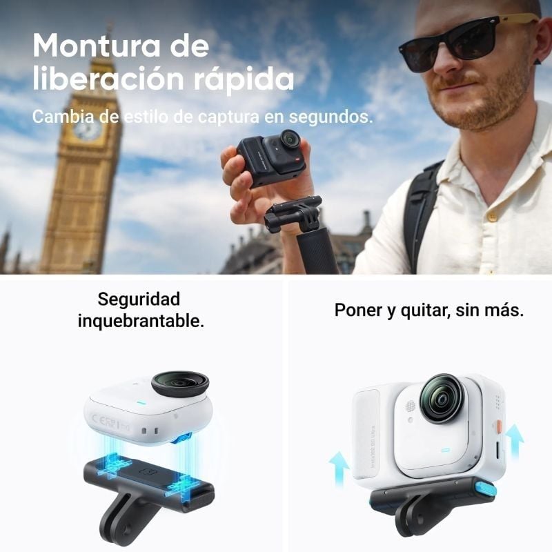 Insta360 GO Ultra Pack Câmara Desportiva Digital para Criadores / 4K / Ângulo de Visão de 360° / Pr…