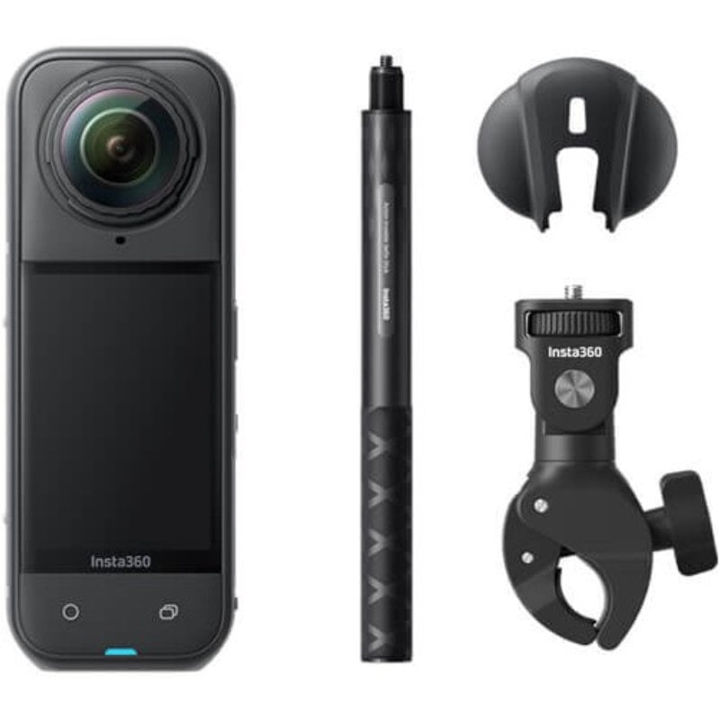 Insta360 X5 Digital Sports Camera Multi View Biker Kit / 8K / Ângulo de Visão de 360° / Preto