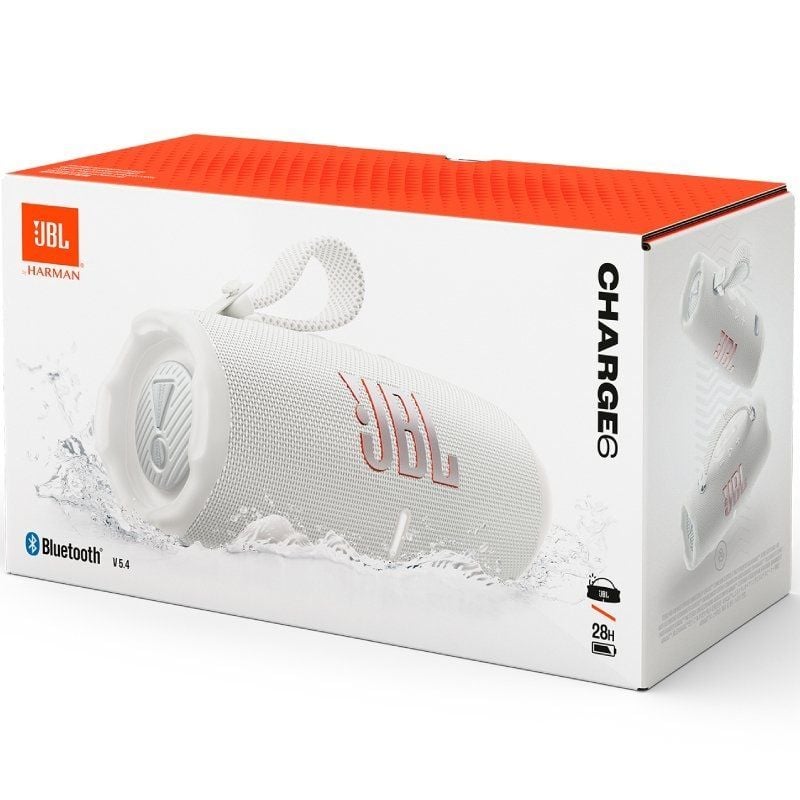 Altifalante Bluetooth JBL Charge 6 / 45W / 1.0 / Branco