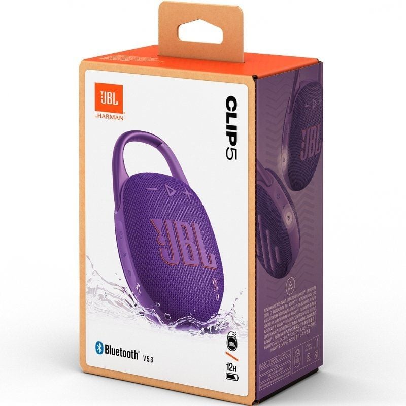 Altifalante Bluetooth JBL Clip 5 / 7W / 1.0 / Roxo