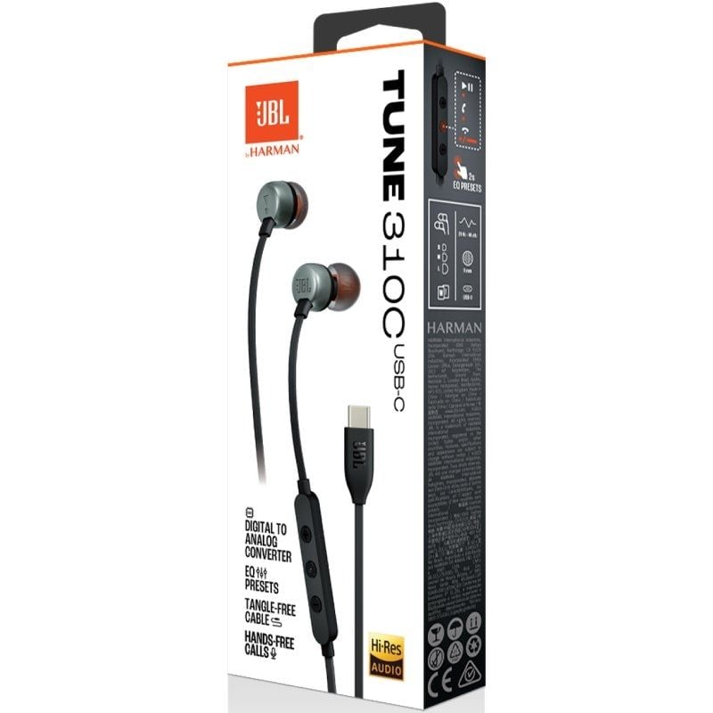 Auscultadores Intra-auriculares JBL Tune 310C / com Microfone / Preto