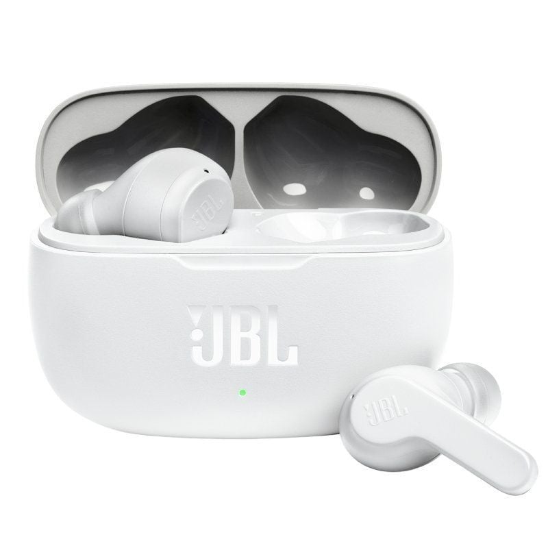 Auscultadores Bluetooth JBL Wave 200TWS com Estojo de Carregamento / 5h de Autonomia / Branco