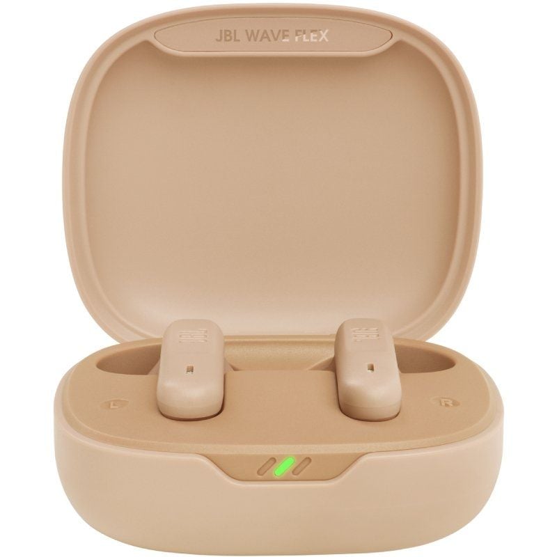 Auscultadores JBL Wave Flex Bluetooth com Estojo de Carregamento / Autonomia 8h / Bege