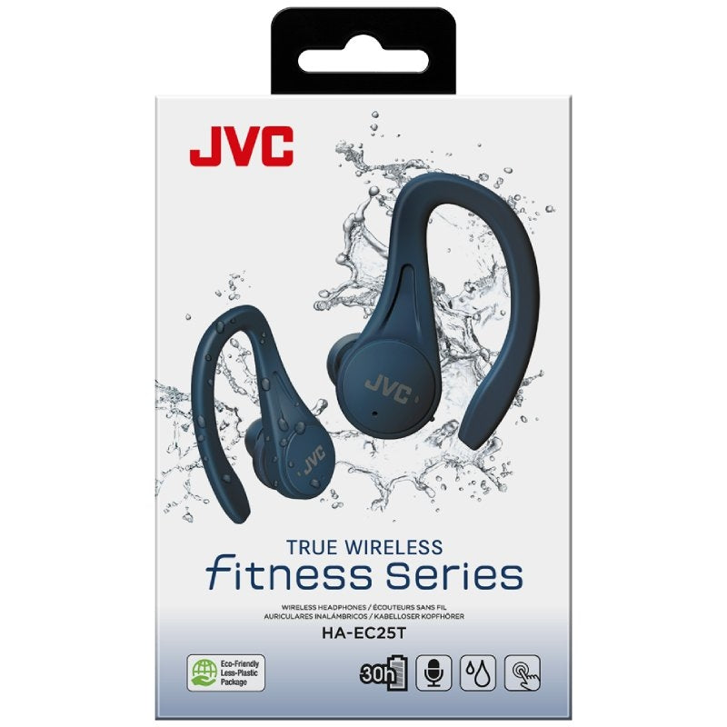 Auricular Bluetooth JVC Ha-ec25t com Estojo de Carregamento / 7,5h de Duração da Bateria / Azul
