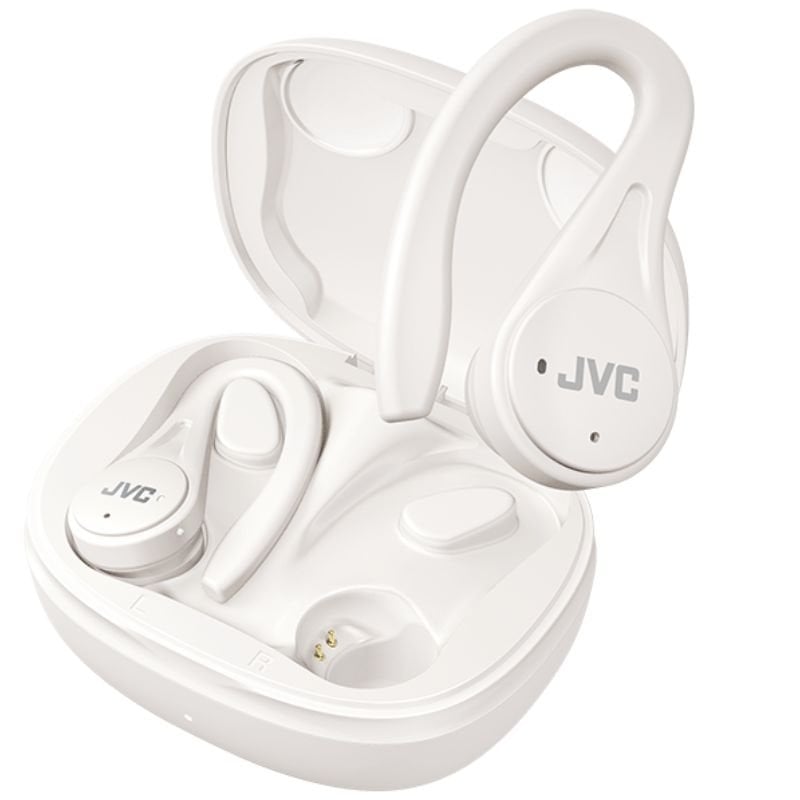 Auricular Bluetooth JVC Ha-ec25t com Estojo de Carregamento / 7,5h de Duração da Bateria / Branco