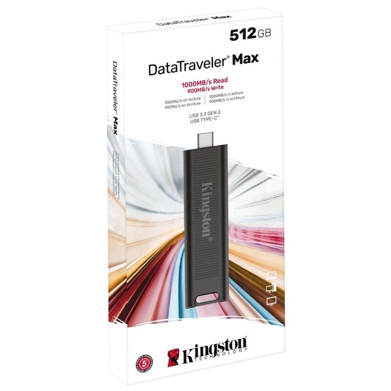 Unidade Flash USB Tipo C Kingston Datatraveler Max 512GB