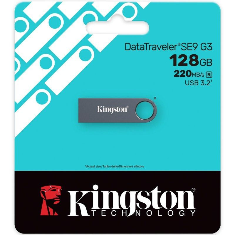 Unidade Flash USB 3.2 Kingston Datatraveler SE9 G3 128GB USB 3.2