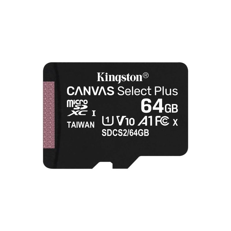Cartão de Memória Kingston CANVAS Select Plus 64GB Microsd XC / Classe 10 / 100mbs