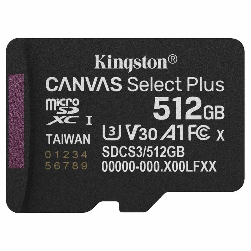 Cartão de Memória Microsd XC Kingston CANVAS Select Plus 512GB / Classe 10 / 150mbs