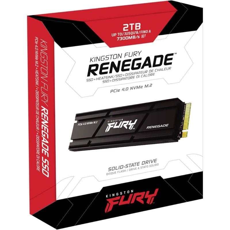 SSD Kingston FURY Renegade 2TB / M.2 2280 PCIe Gen4 / Dissipador de Calor / SSD de Capacidade Total