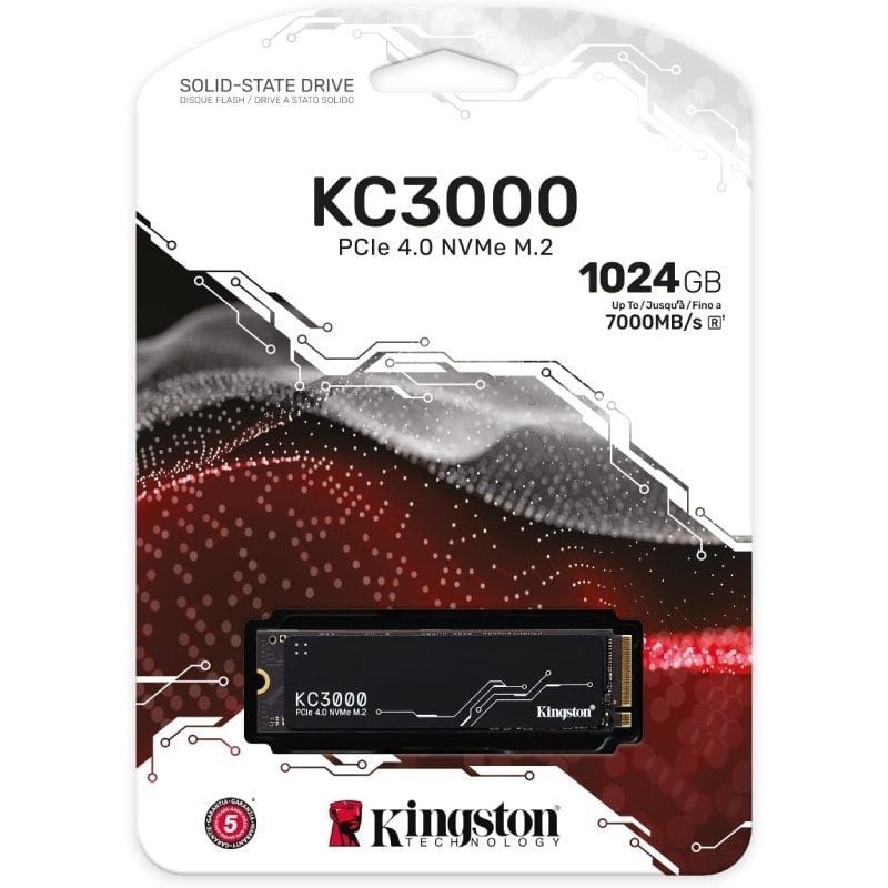 SSD Kingston KC3000 1TB / M.2 2280 PCIe 4.0 / com Dissipador de Calor / Capacidade Total
