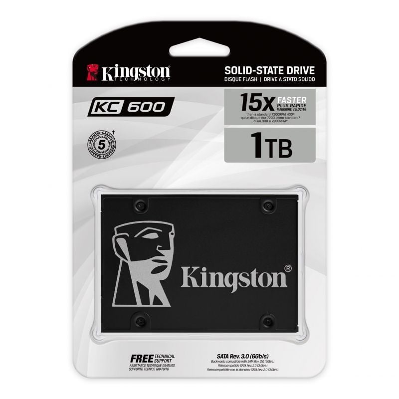 SSD Kingston KC600 1TB / SATA III / Capacidade Total
