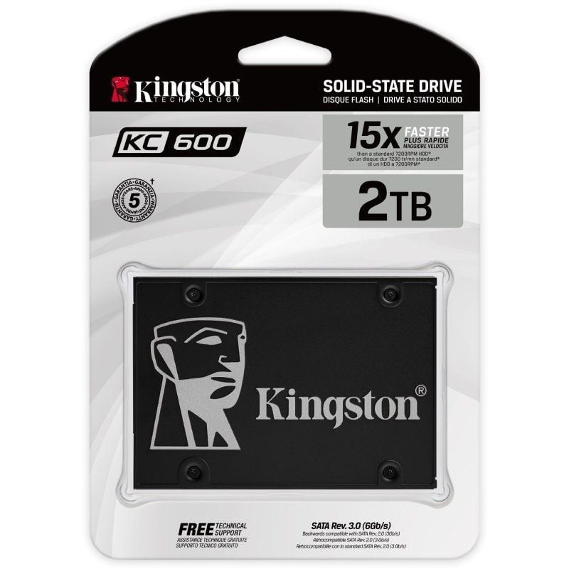 SSD Kingston KC600 2TB / SATA III / Capacidade Total
