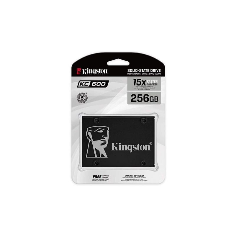 SSD Kingston SKC600 256GB / SATA III / Capacidade Total