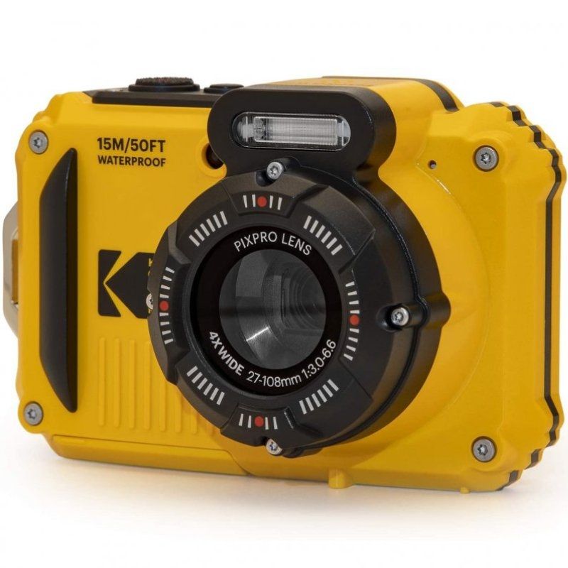 Máquina Fotográfica Digital Desportiva Kodak Pixpro WPZ2 / 16MP / Zoom Ótico de 4x / Amarelo