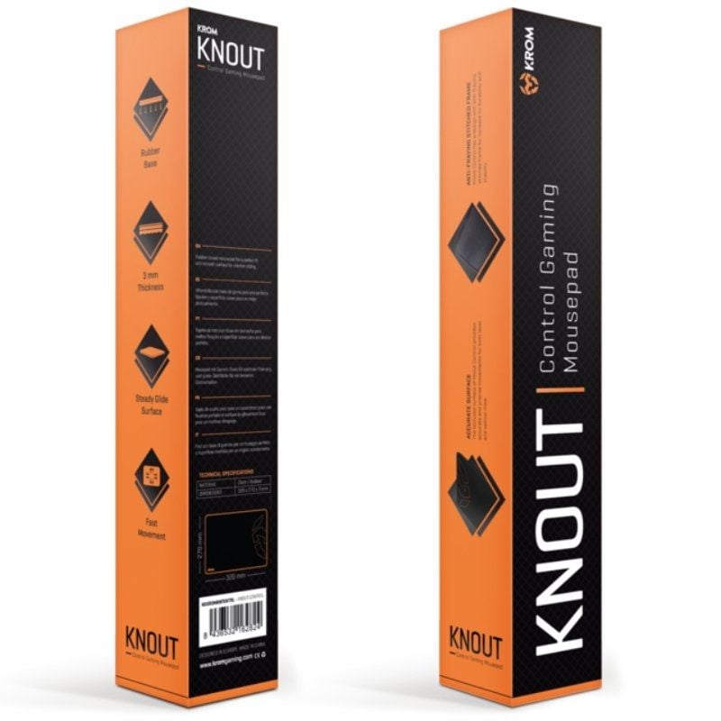 Tapete de Rato Krom Knout Kontrol / 320 X 270 X 3 Mm