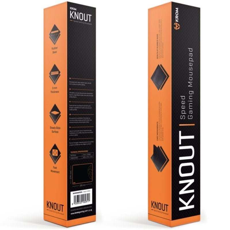 Tapete de Rato Krom Knout Speed / 320 X 270 X 3 Mm