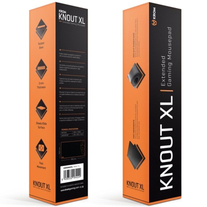 Tapete de Rato Krom Knout XL / 900 X 350 X 3 Mm