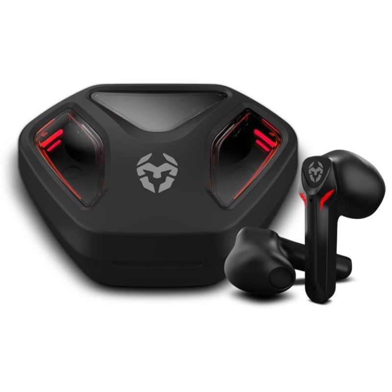 Auscultadores Bluetooth Krom Kall com Estojo de Carregamento / Autonomia 4h / Preto