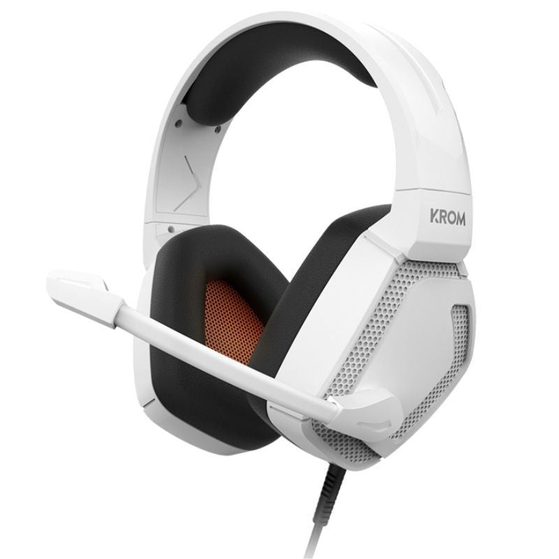 Krom Kopa Pro Auscultadores para Jogos com Microfone / Jack 3.5 / Branco