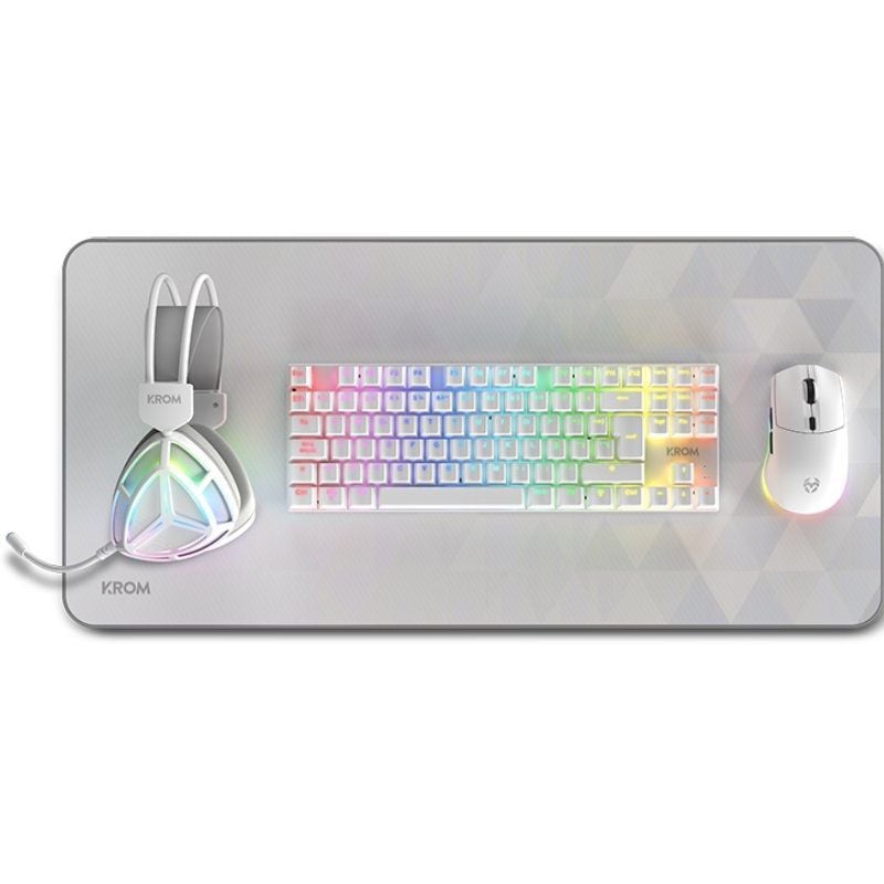 Krom Klass Gaming Pack / Teclado RGB + Rato Ótico RGB + Tapete de Rato RGB + Auricular RGB + Auscul…