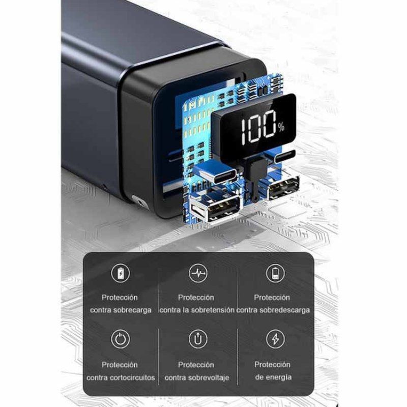 Bateria Externa / Powerbank Leotec Powerbank 20000mah PD / 65W / Compatível com Computadores Portát…
