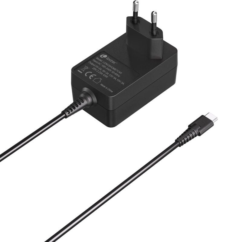 Carregador Universal para Computadores Portáteis Leotec Notebook 45W Tipo C / 1x USB Tipo C / 2,25a