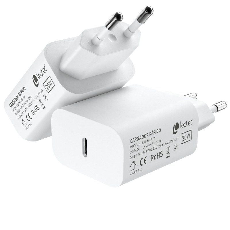 Carregador de Parede Leotec LECSPH20W1W / 1xusb Type-c / 20W
