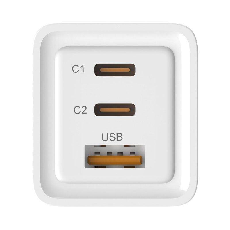 Carregador de Parede Leotec LECSPH65W3W Gan LECSPH65W3W / 2xusb Type-c / 1xusb / 65W