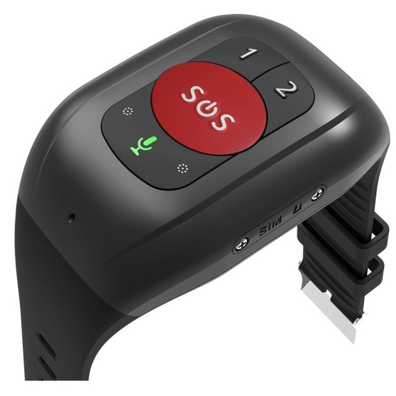 Pulseira Smartband Leotec Senior Smart Band 4G / Vermelho e Preto