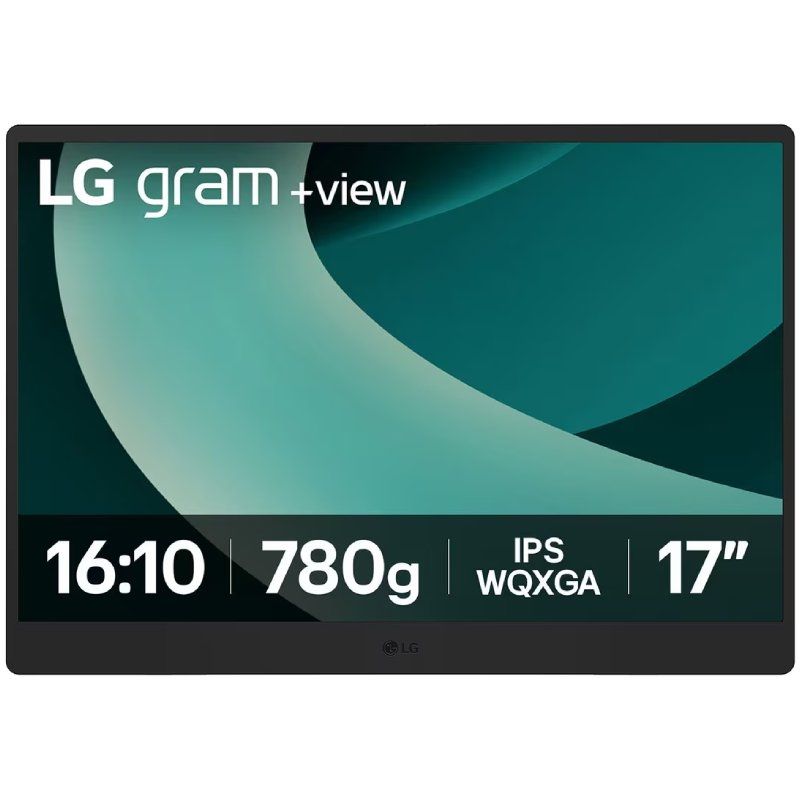 Monitor para Computador Portátil LG Gram +view 17mt70.asdwu 17" / WQXGA / Multimédia / Preto e Prat…