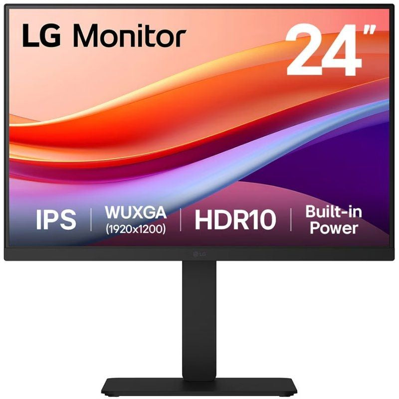 Monitor Profissional LG 24ba55w-b 24" / WUXGA / Multimédia / Ajustável em Altura / Preto