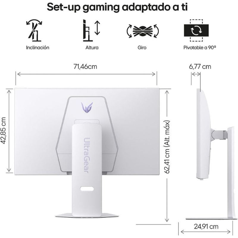 Monitor Gaming LG Ultragear 32g810sa-w 32" / 4K / Multimédia / 1ms / 144hz / IPS / Ajustável em Alt…