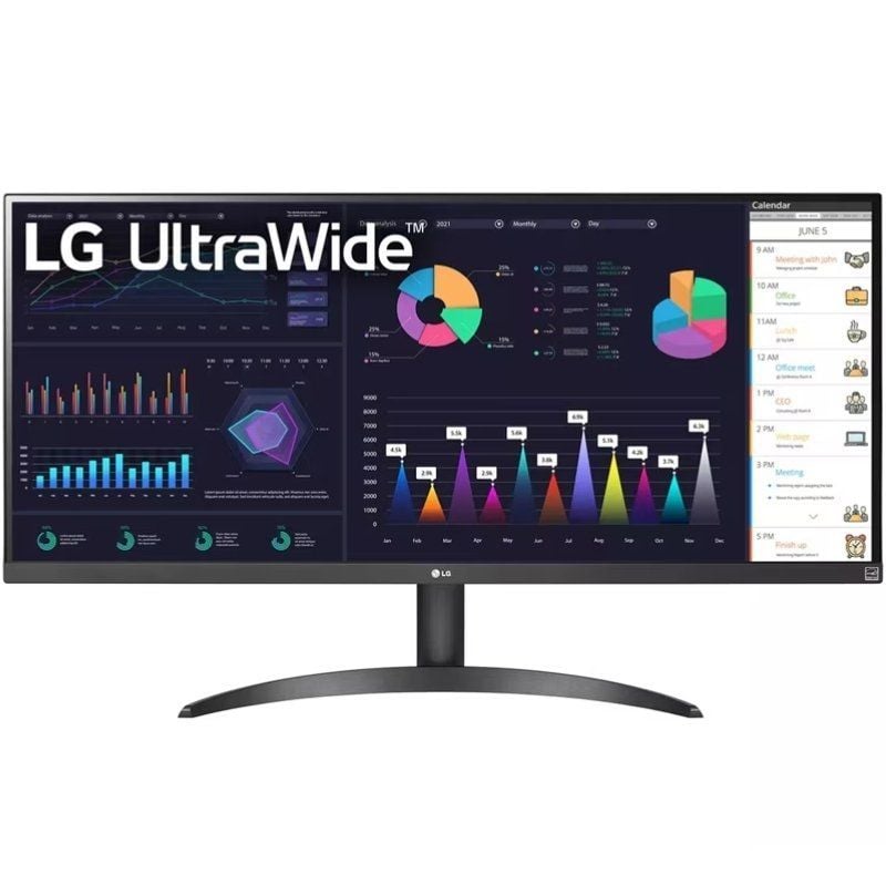 LG 34wq500-b 34" / WFHD / Preto Monitor Profissional de Ecrã Ultra Largo LG 34wq500-b 34" / WFHD /…
