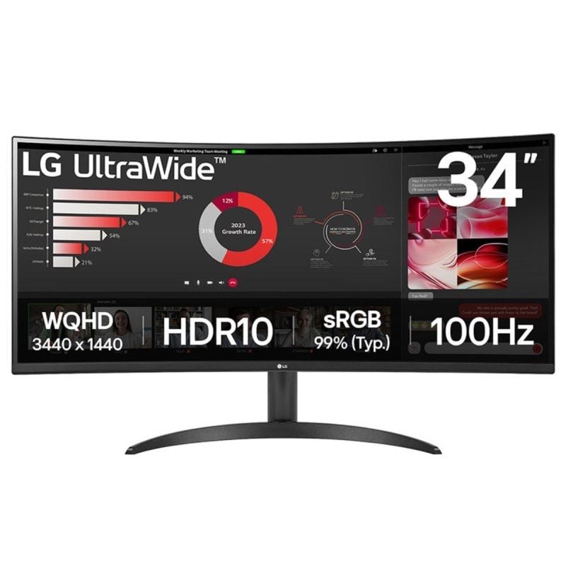 LG 34wr50qk-b 34" / WQHD / Preto Monitor Profissional Ultra Largo Curvo 34wr50qk-b 34" / WQHD / Pre…
