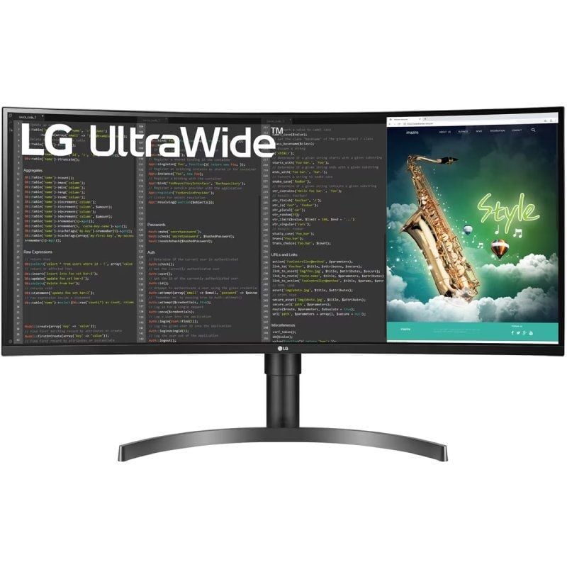 LG 35wn75cp-b 35" / WQHD / Multimédia / Monitor LCD Profissional Ultra Largo e Curvo / Ajustável em…