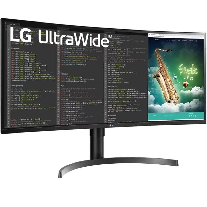 LG 35wn75cp-b 35" / WQHD / Multimédia / Monitor LCD Profissional Ultra Largo e Curvo / Ajustável em…